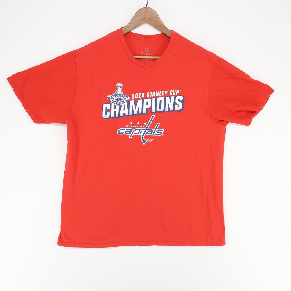 Washington Capitals T Shirt Mens XL Red Graphic Short Sleeve Crew Neck Fanatics